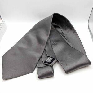 Stafford Men's Neck Tie Silk Tie Solid Gray Tie Wedding Office - Flawed